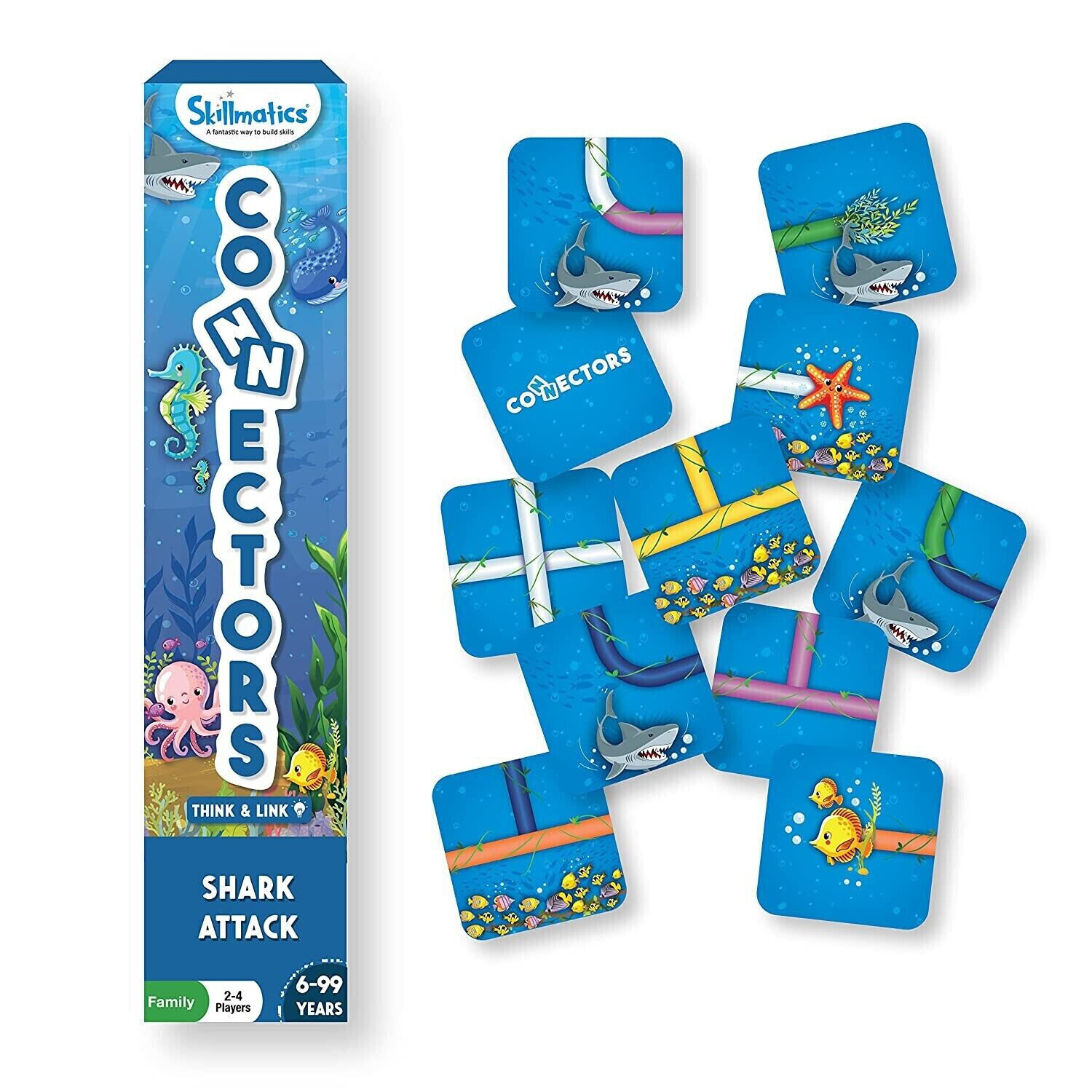 Skillmatics Kid’s Educational Game : Connectors Shark Attack for Ages 6 and Up