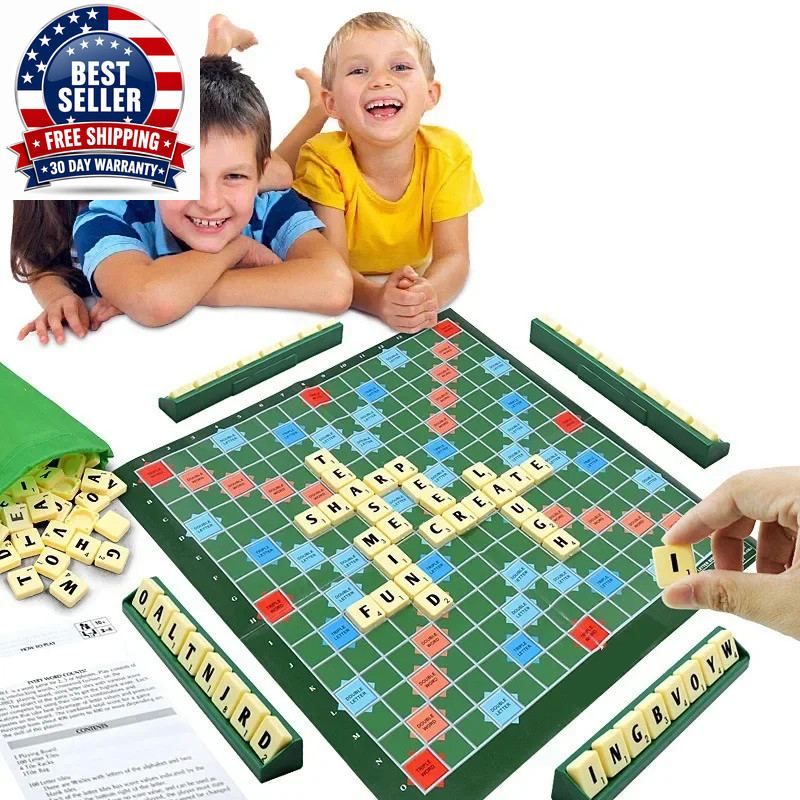 2-4 People English Spelling Solitaire Box Alphabet Chess Educational Toys Travel
