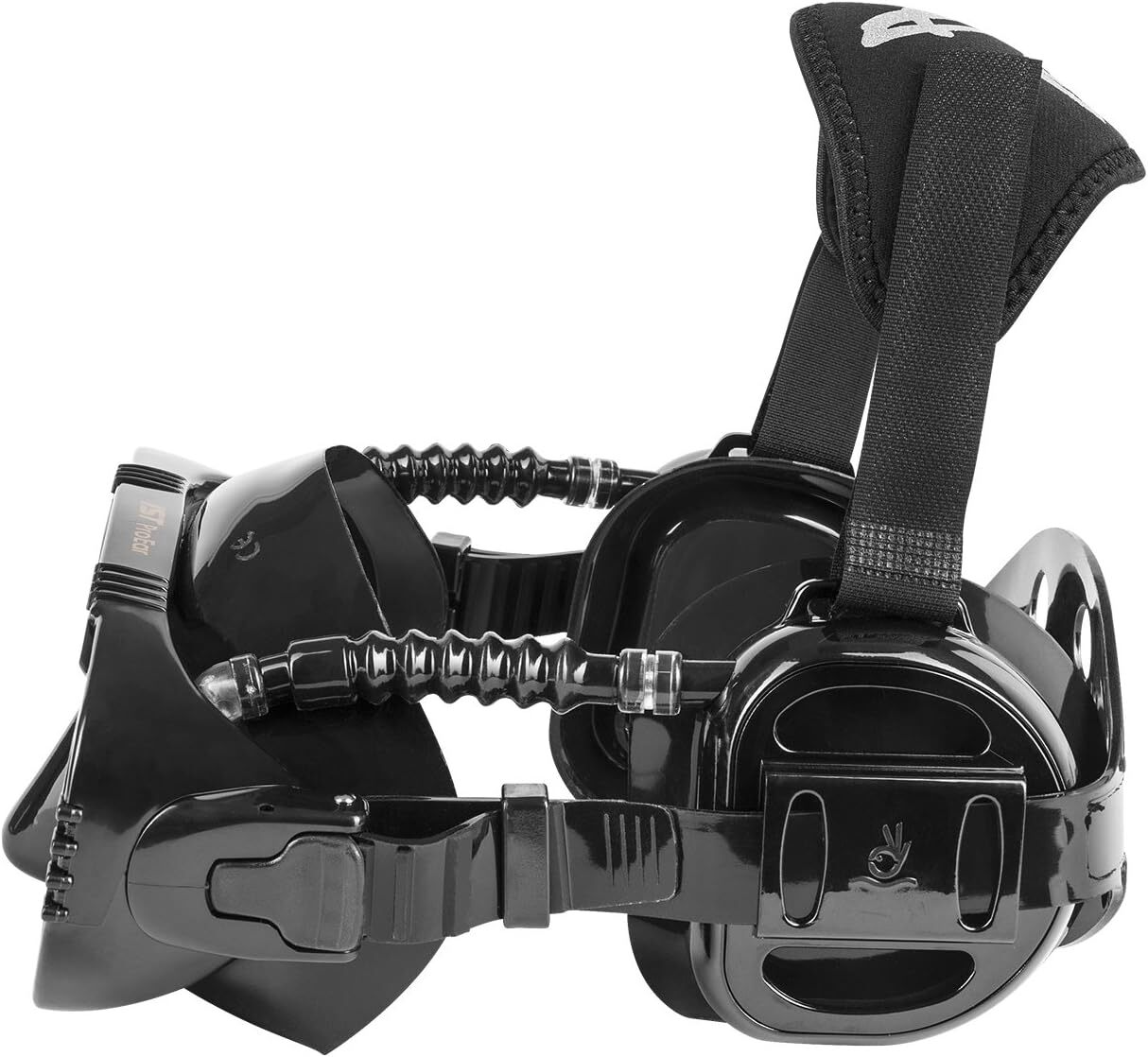 IST ProEar Dive Mask with Ear Covers, Scuba Diving Pressure Equalization Gear,