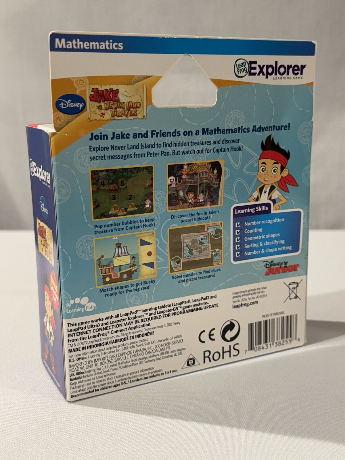 Brand NEW LeapFrog Jake & The Never Land Pirates Learning Game With JAKE FIGURE