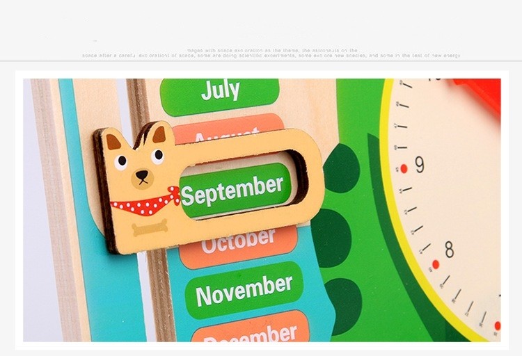 Teaching Clock Kids Educational Toys Montessori Wooden Busy Board Kids Gift