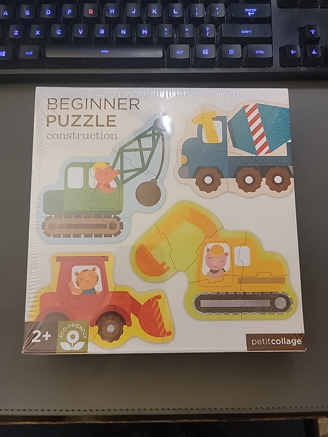 Petit Collage Beginner Puzzle Toddlers ECO Friendly Ages 2+ Construction NEW