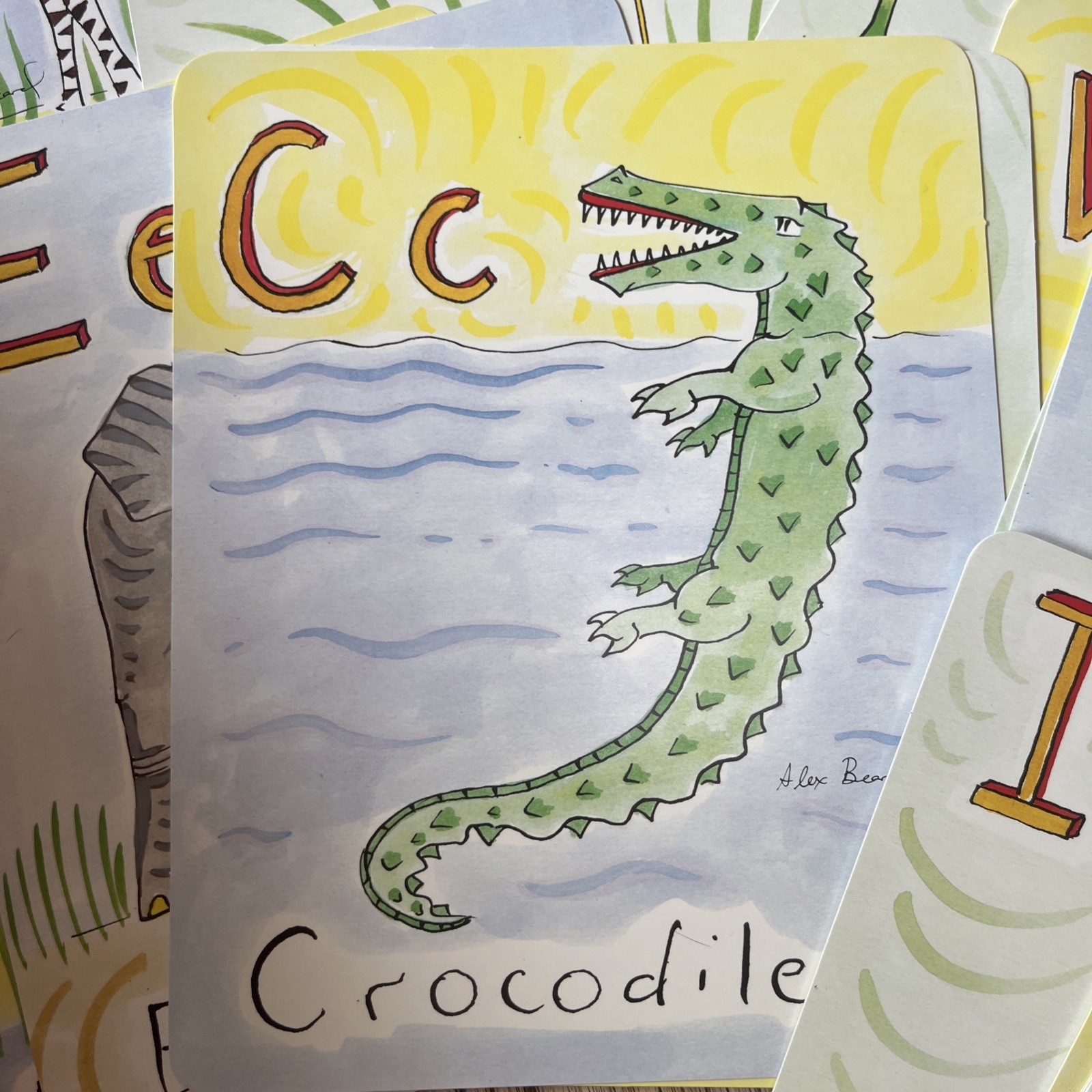 2009 Alex Beard Alphabet Cards Animal Edition A-Z