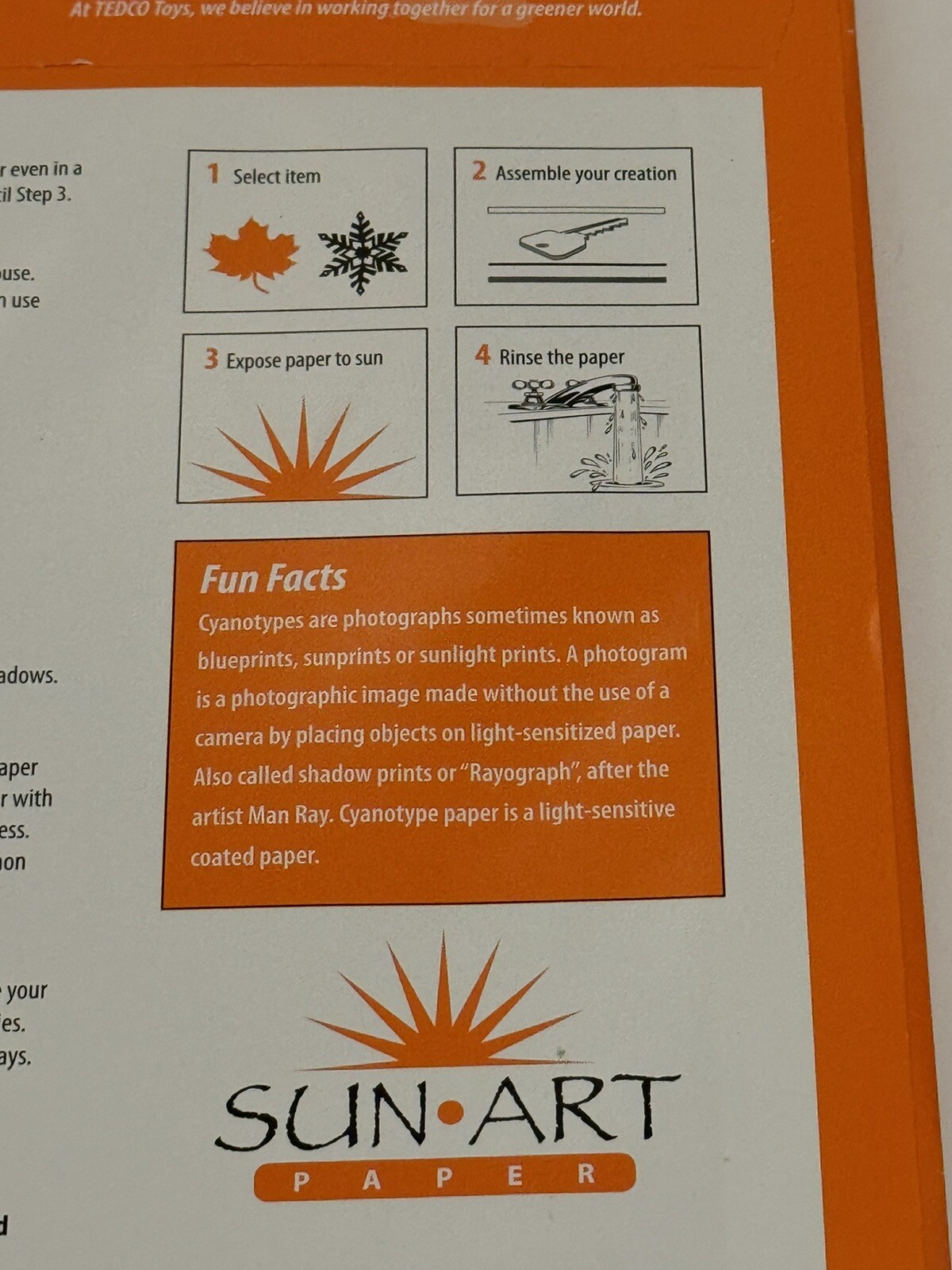 Sun Art Make Sun Prints w/Sunshine 15 Sheets of SunArt Paper 8″ X 10″ 1 Acrylic