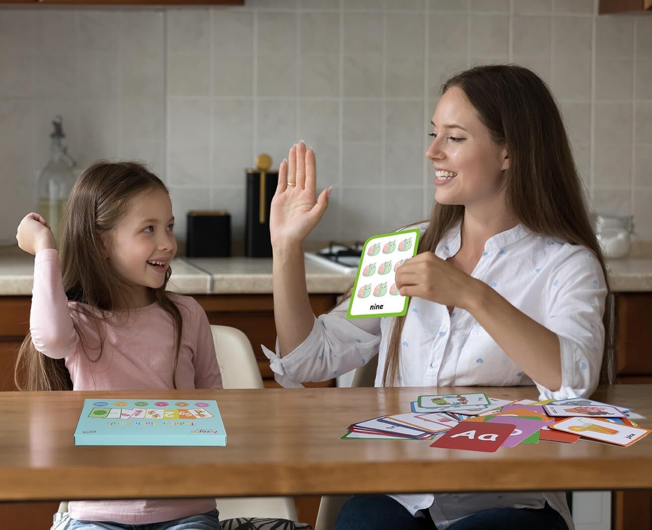 Flash Cards for Toddlers Learning: 54 Double Sides Flashcards for Alphabets, Num