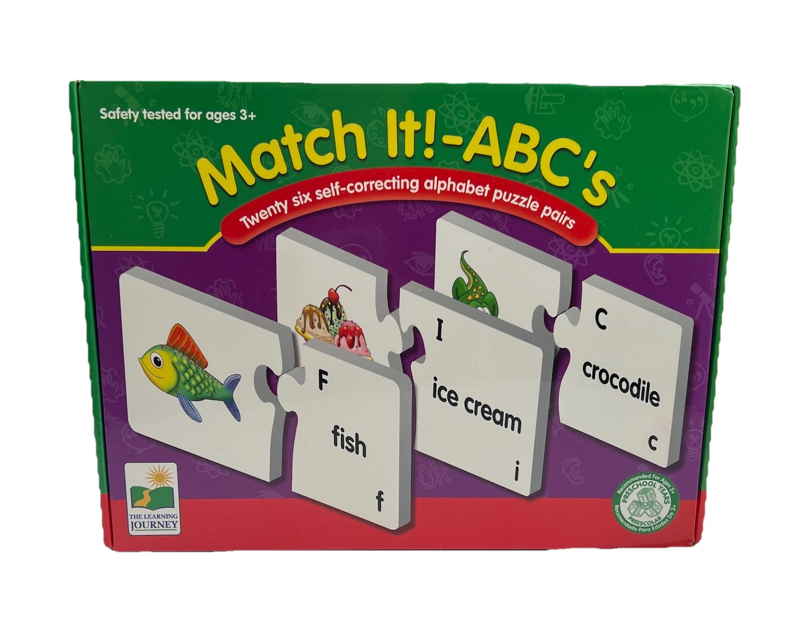 Match It! ABC’S Puzzles The Learning Journey Letter Word Recognition Preschool
