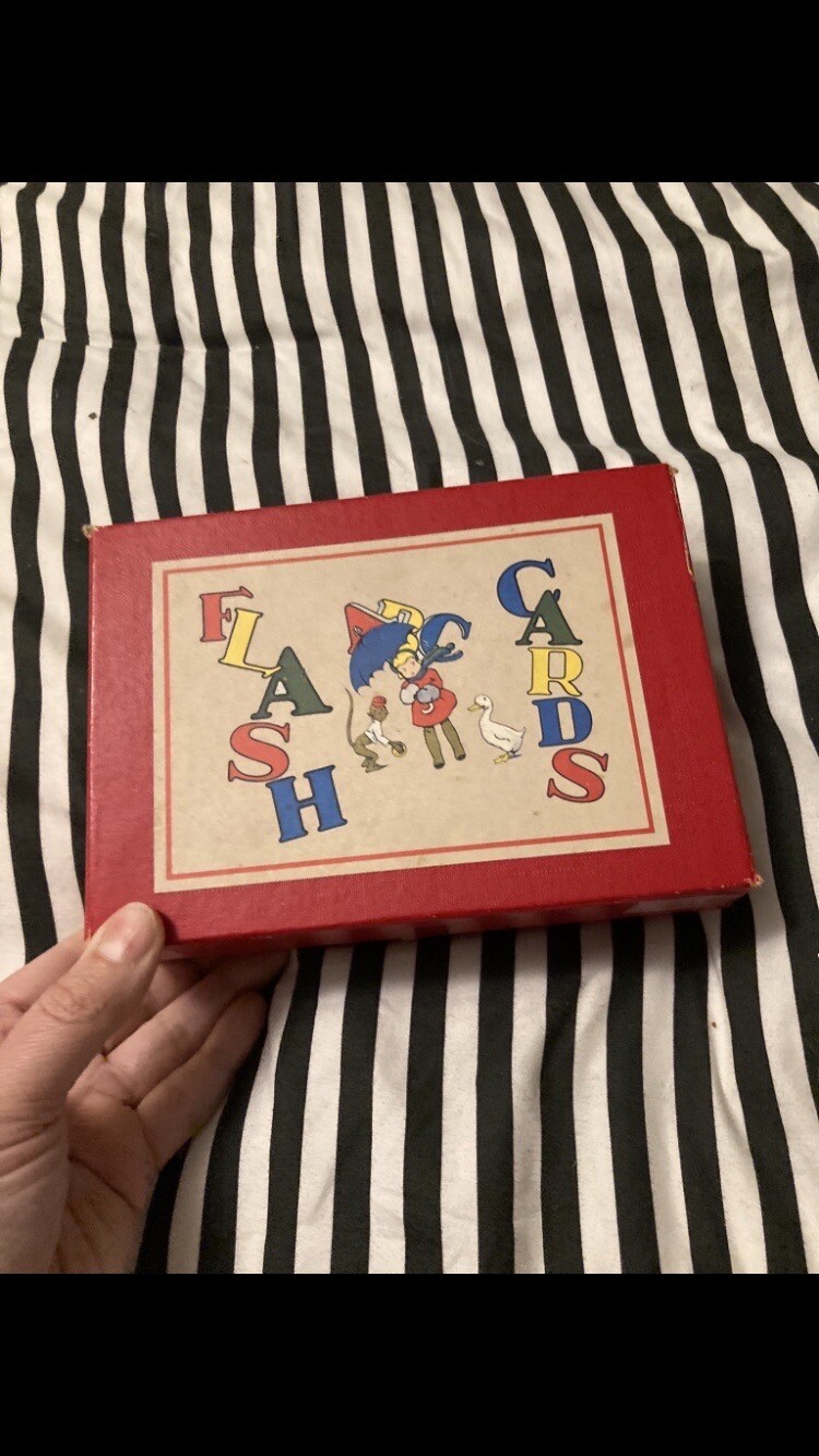 Cards Set Lot Alphabet Learning Vintage Cute Unique Rare Educational