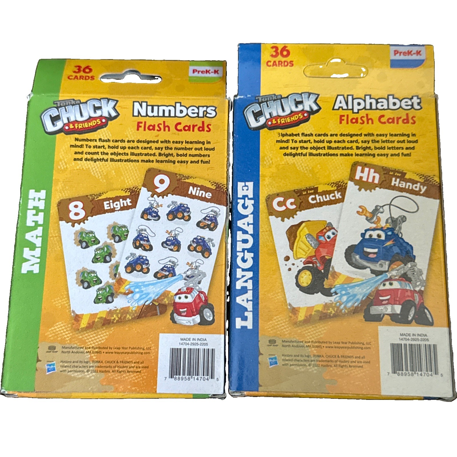 Tonka Chuck & Friends: Alphabet / Numbers Learning Flash Cards PreK-K