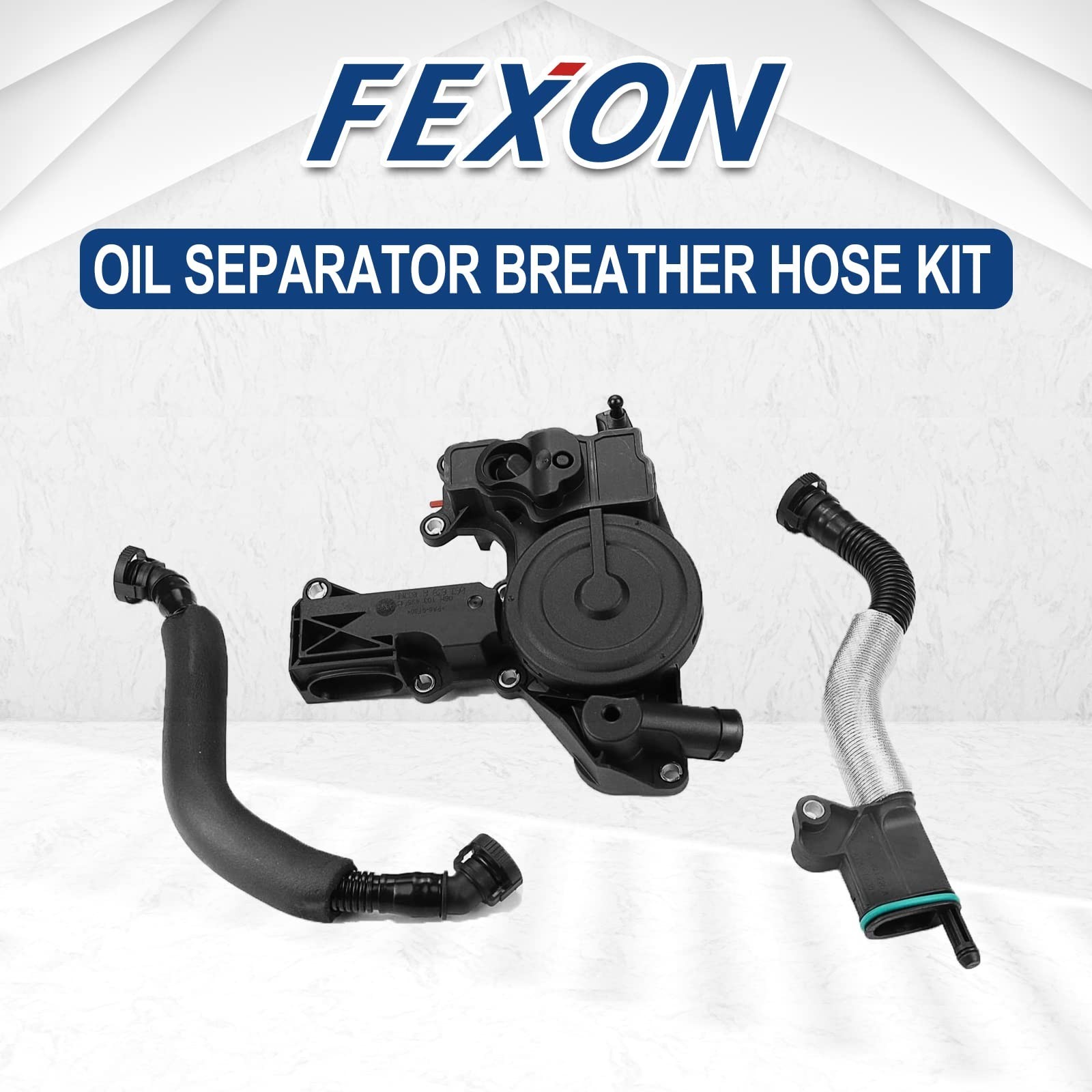 PCV Crankcase Vent Valve Breather Hose Kit Oil Separator Compatible with Audi…