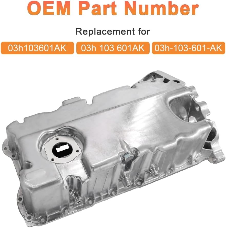 Engine Oil Pan Compatible with Volkswagen Passat 2016-2022, Teramont 2018-2023,