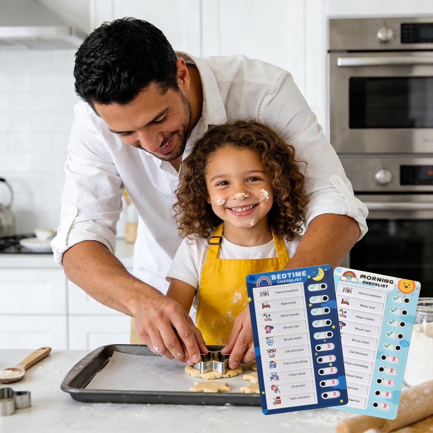 Upgrade 2 Pcs Chores Chart for Kids – Daily Routine Chore Chart for Kids Chore C