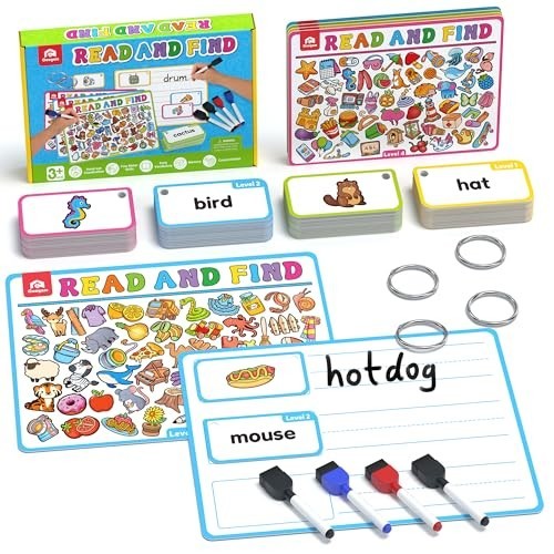 220 Educational Activity Cards for Kids – Dry Erase Busy Book & Flashcards, Mont