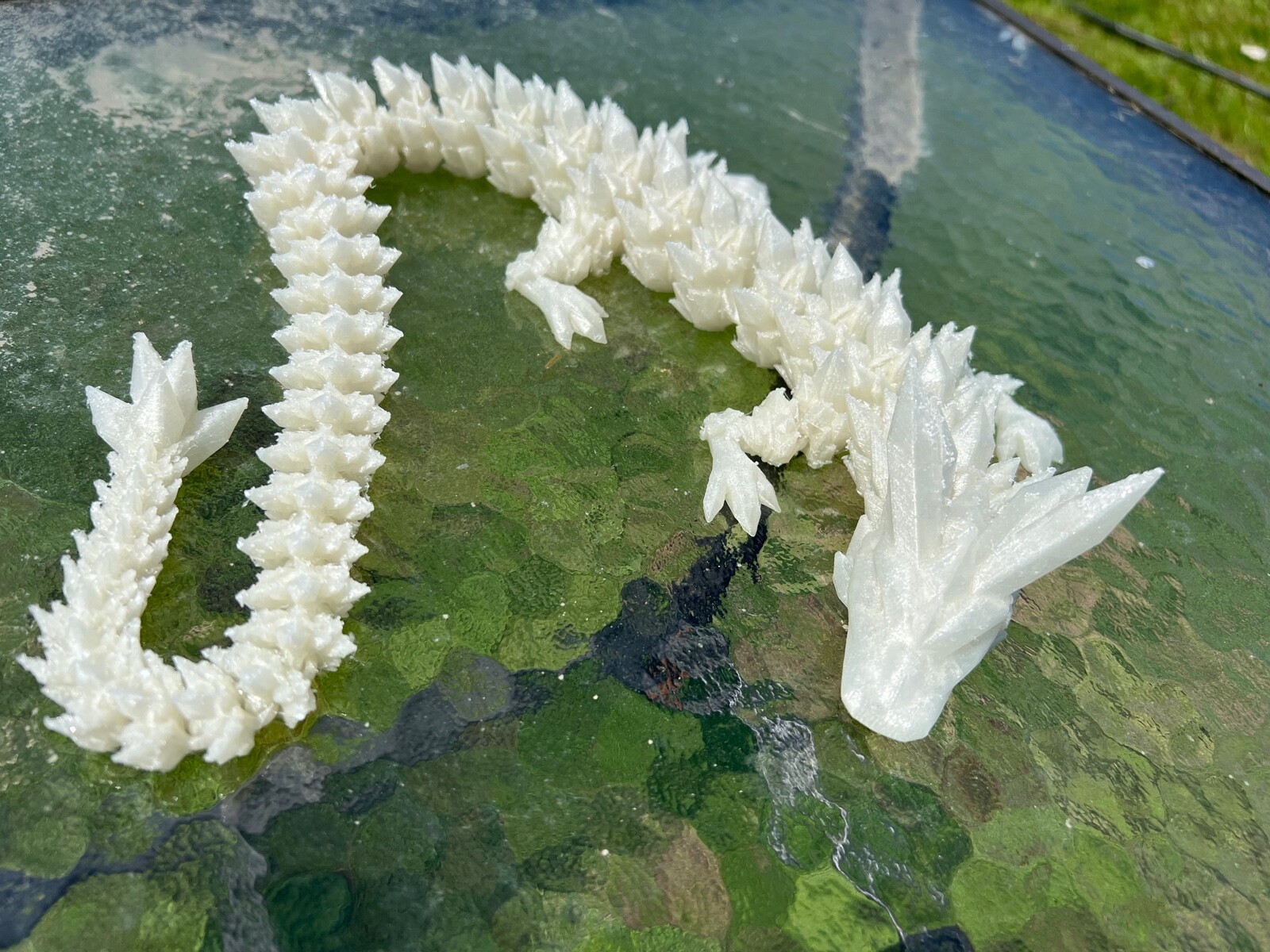 Crystal Dragon 3D Printed 24” Flexi Articulated Fidget Toy