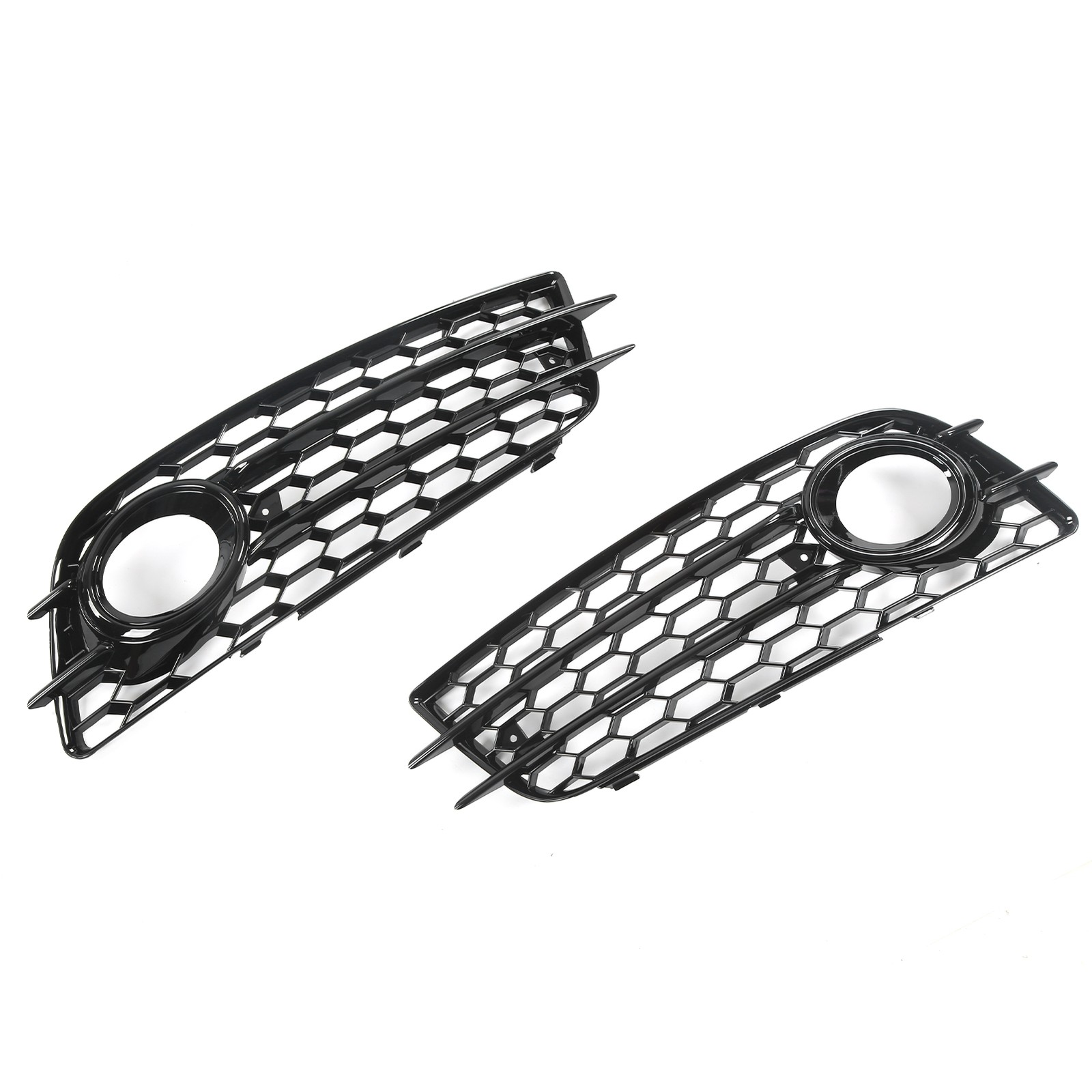 2 Pcs Bumper Fog Light Grille For B8 S4 Models 2008‑2012 OXQC
