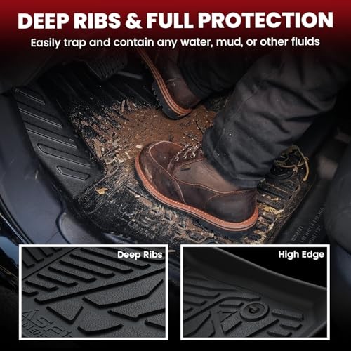 Floor Mats 2014-2018 for Chevrolet Chevy Silverado/GMC Sierra 1500 Only Crew Cab