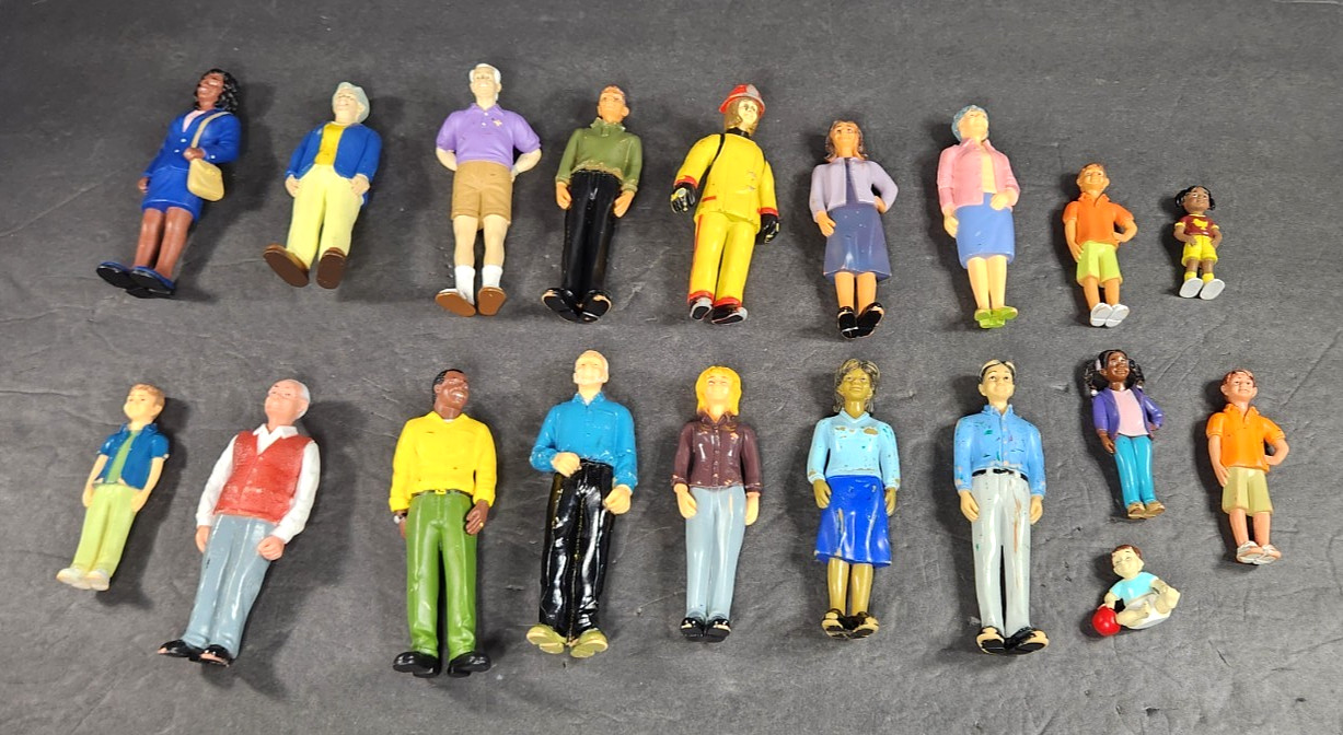 Lot of 19 Different Lakeshore Learning Block People Diverse All Ages Figures
