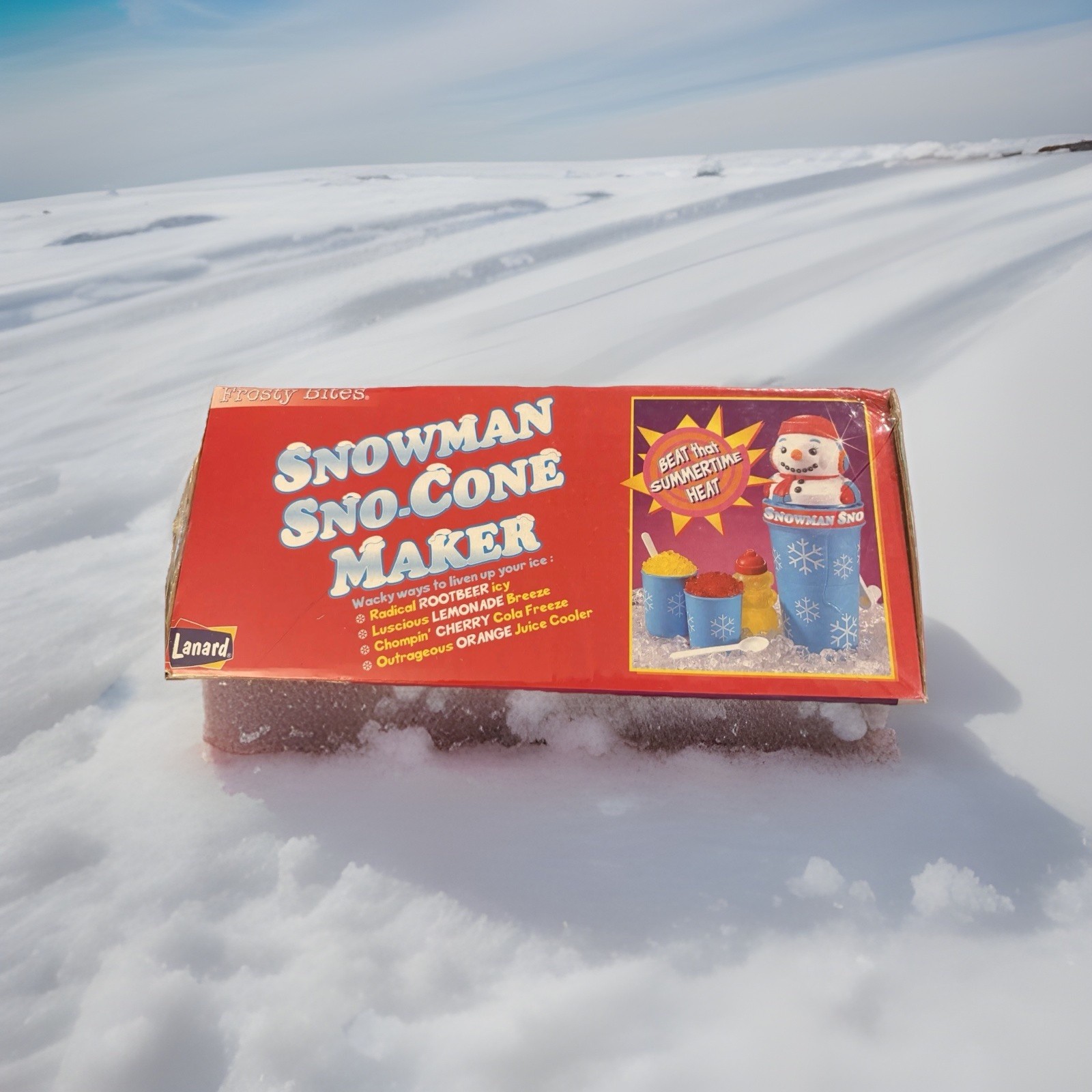 Vintage Frosty Bites Snowman Sno-Cone Maker – Sealed and New in Box! Circa 1990s