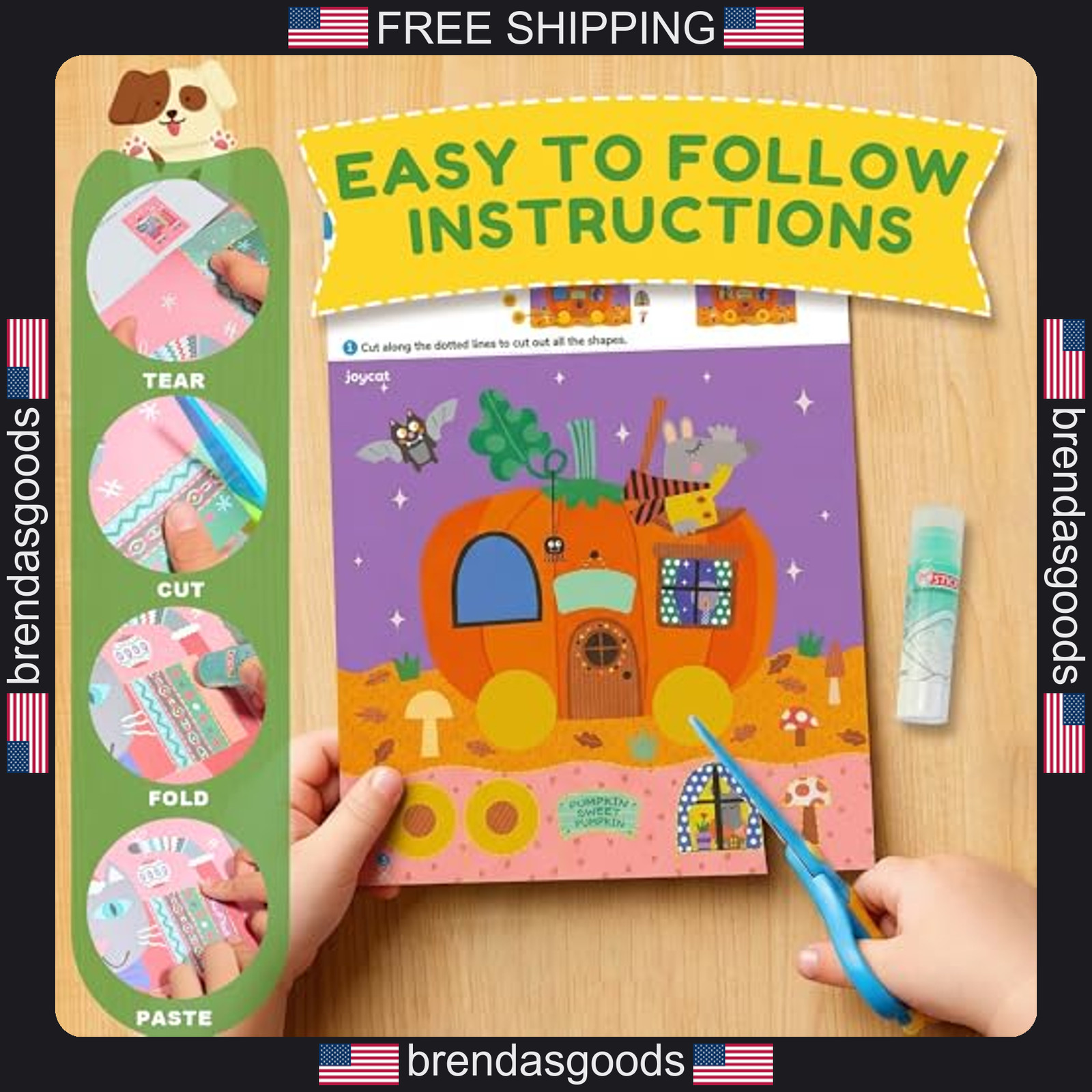 Kids Scissor Skills Activity Kit for Toddlers Ages 3-6