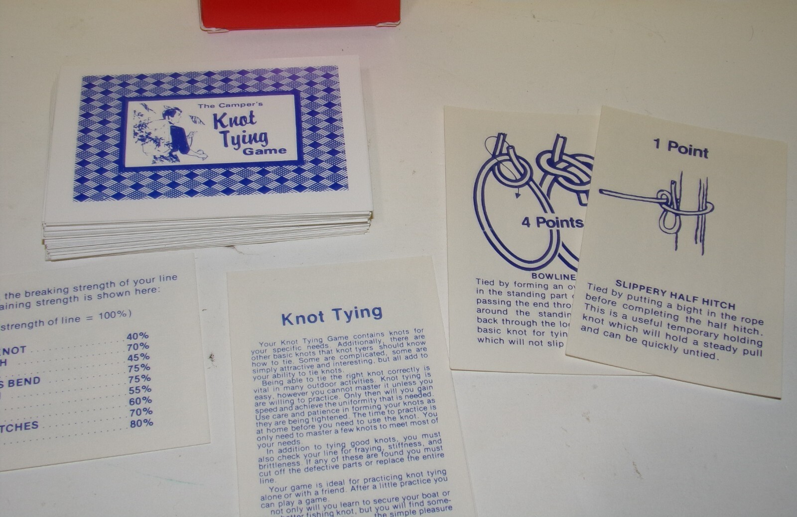 The Camper’s Knot Tying Kit / Game 50 Need-to-Know Knots Set Educational Fun