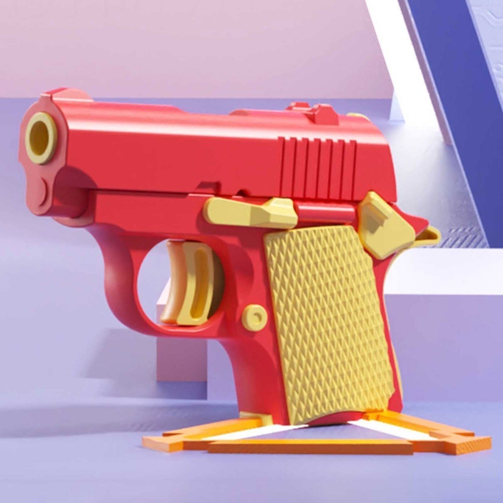 Fidget Gun Toy Sensory Toys 3D Printed Anxiety Stress Relief Toy Gift for Adult