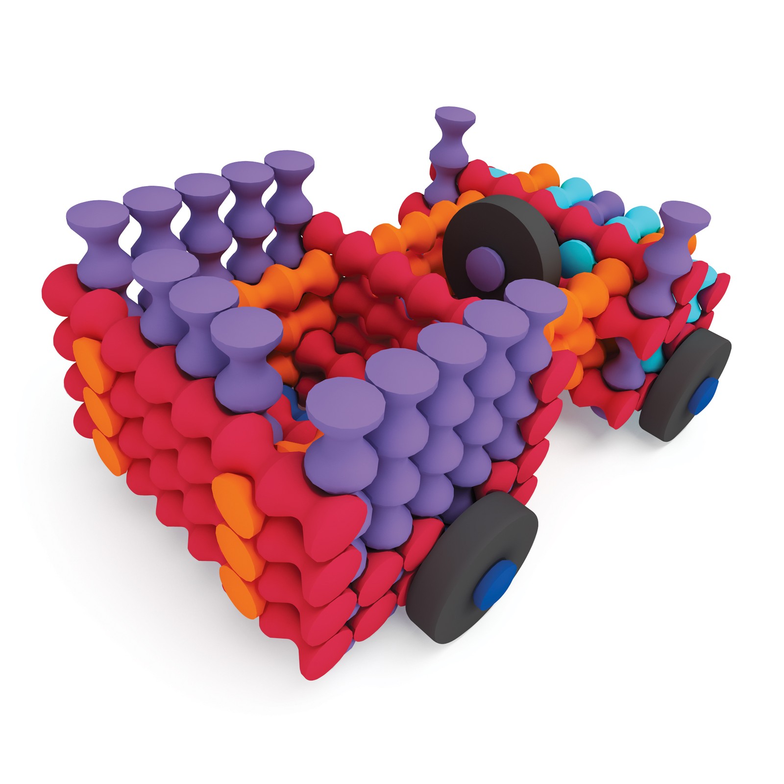 New – Popular Playthings Playstix Vehicles 130 Piece Set – Ages 4+ | 1+ players