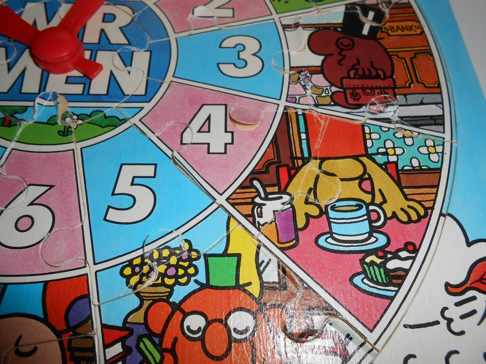 The MR. MEN Jigsaw Teaching Clock #1173 by Michael Stanfield, 1979