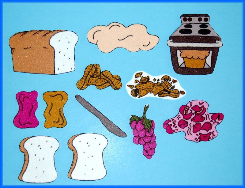 Peanut Butter and Jelly Felt / Flannel Board Set