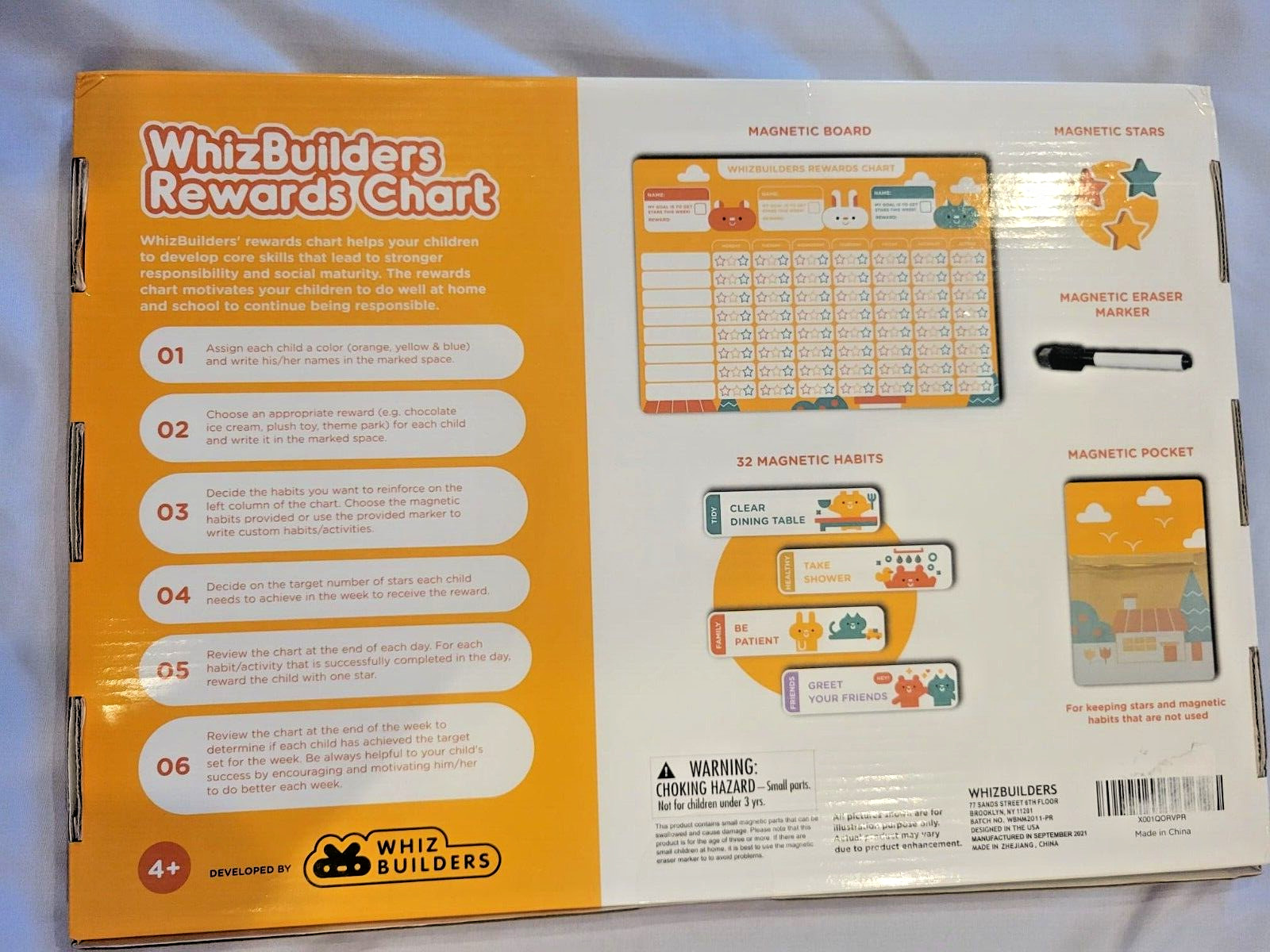 Magnetic Rewards Chart with Reusable Stickers for Toddler Training – NEW