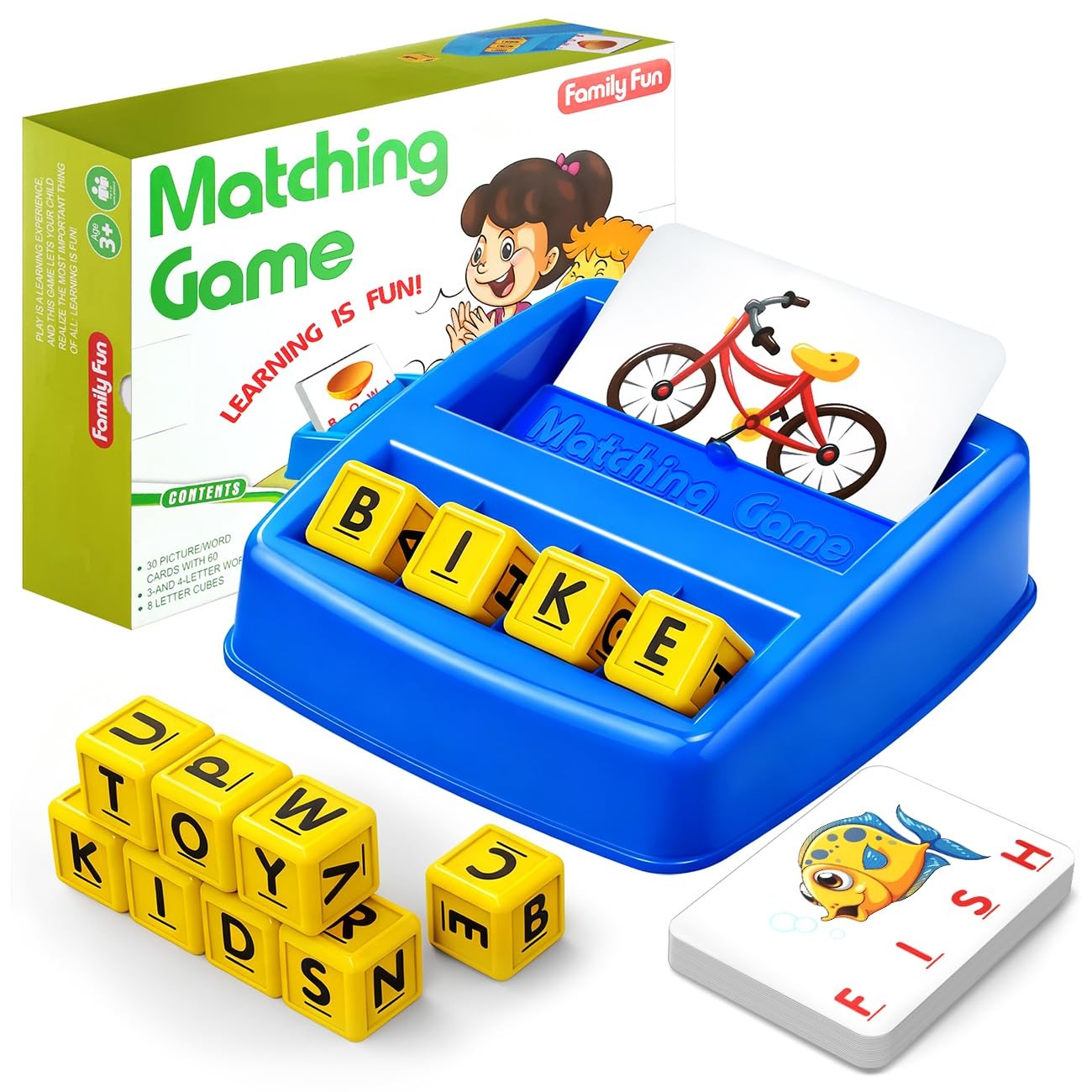Educational Toys for 3-5 Year Old Boy Girl Gifts, Matching Letter Learning Ga…