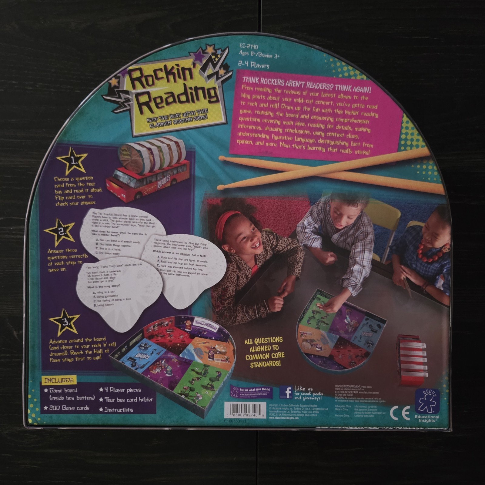 Educational Insights Rockin’ Reading Board Game Grades 3 Plus Homeschool
