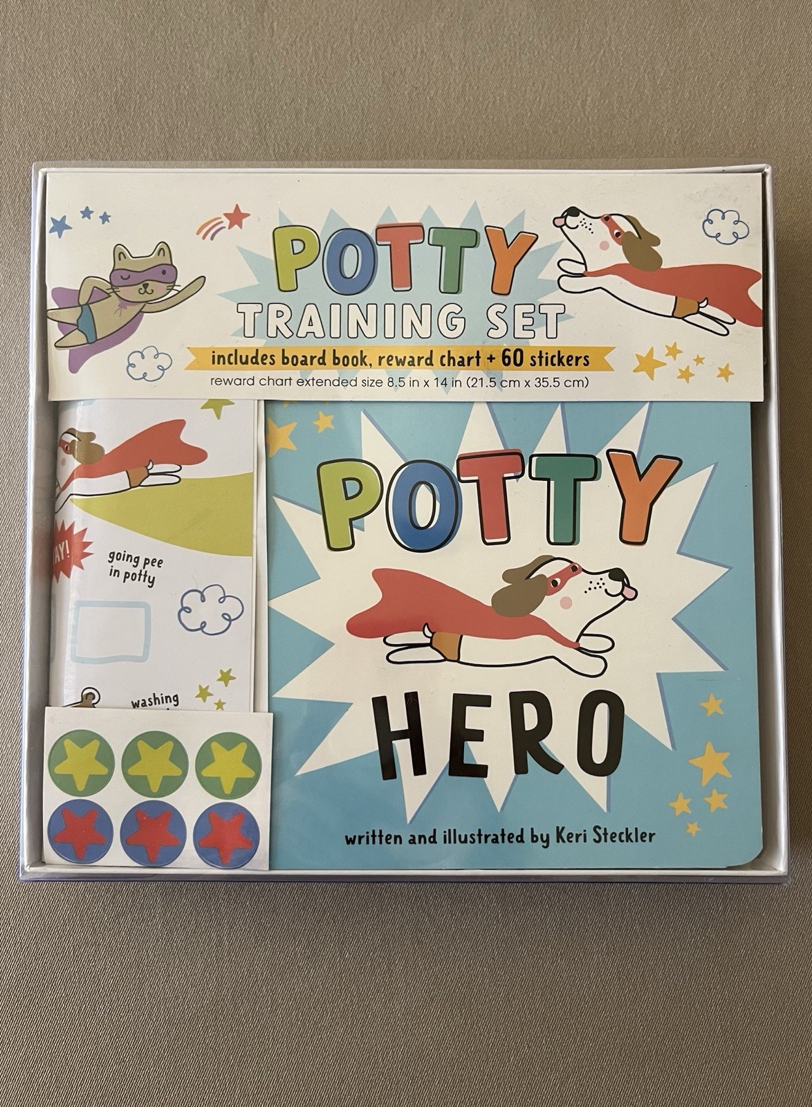Baby Boys’ Potty Training Set (Board Book, Reward Chart & Stickers) New In Box!