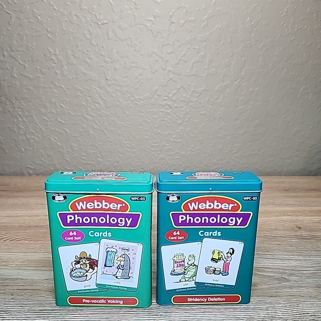 Webber Phonological Awareness Speech Voice Vocabulary 128 Cards Deck