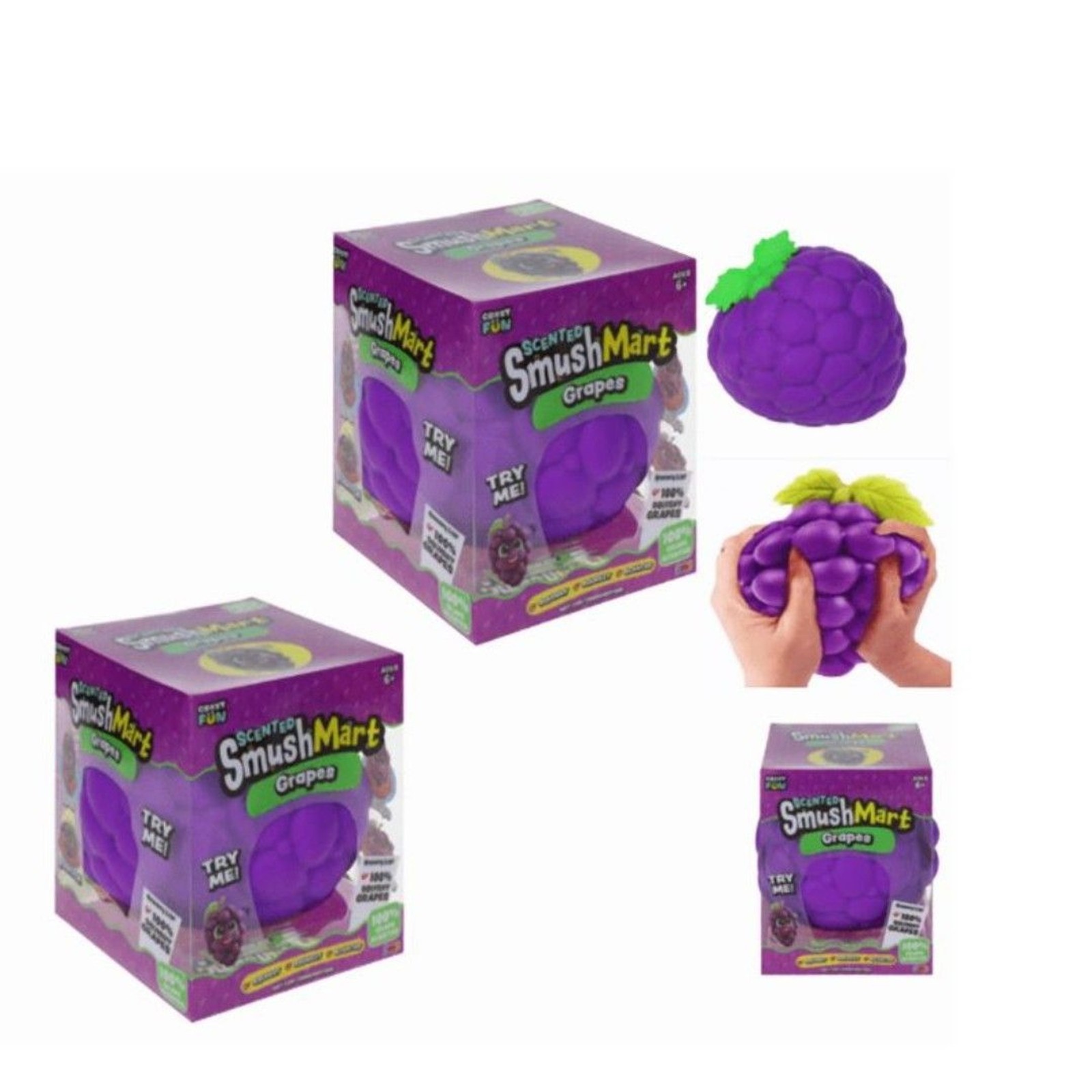 RMS Scented Smush Mart GRAPE 6″ Jumbo Squishy by Crazy Fun New Smushmart
