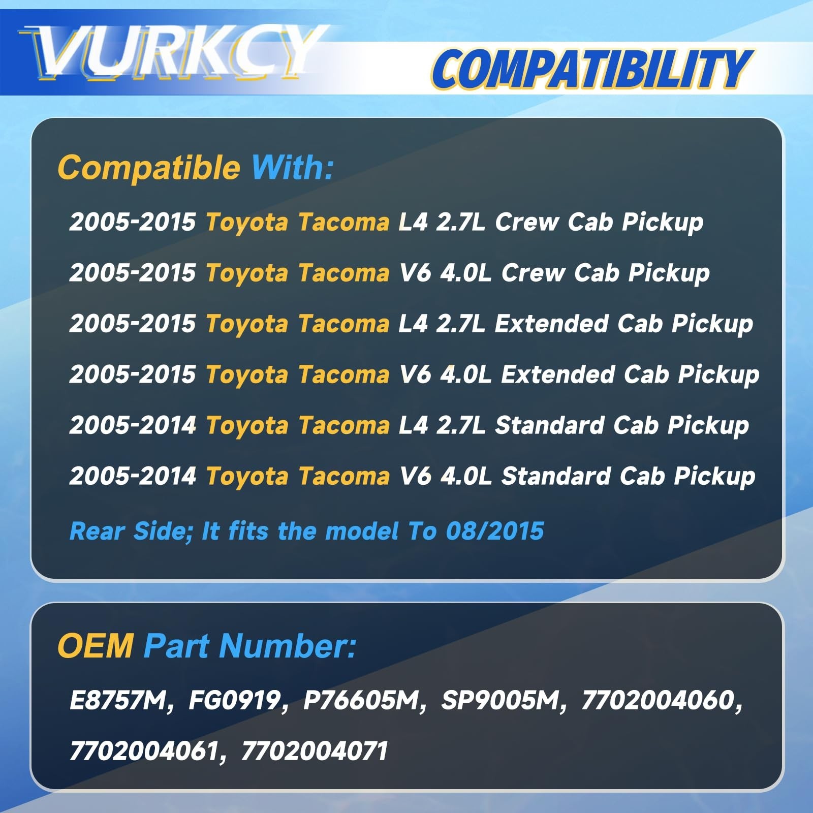 Vurkcy Electric Fuel Pump Module Assembly with Sending Unit Compatible with 2…