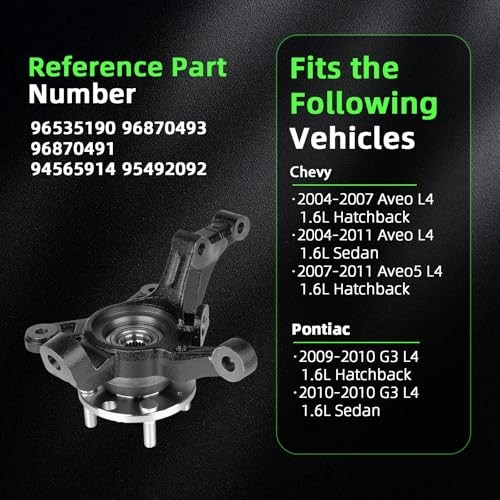 Front Steering Knuckle & Wheel Bearing Hub Assembly Front Right Passenger Side