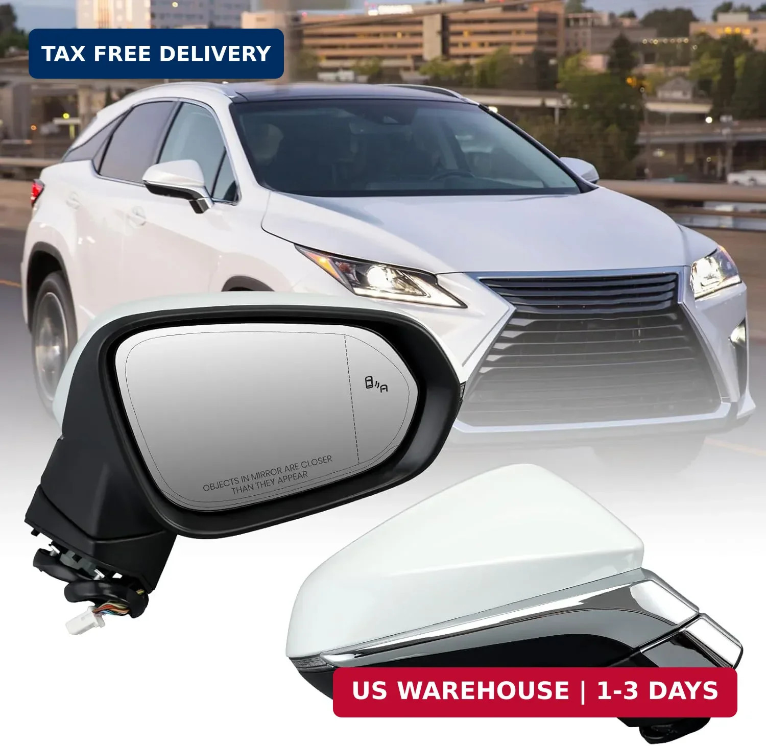 Right Passenger Side Mirror For 2016-2022 Lexus RX350 350L RX450H RX450HL Mirror