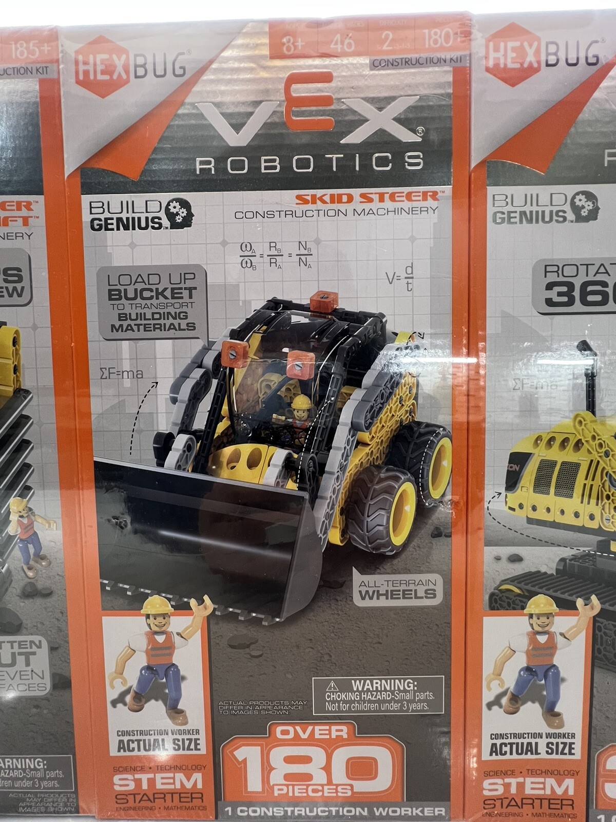 Hexbug Vex Robotics Steam Roller Skid Steer Excavator NEW NIB SEALED