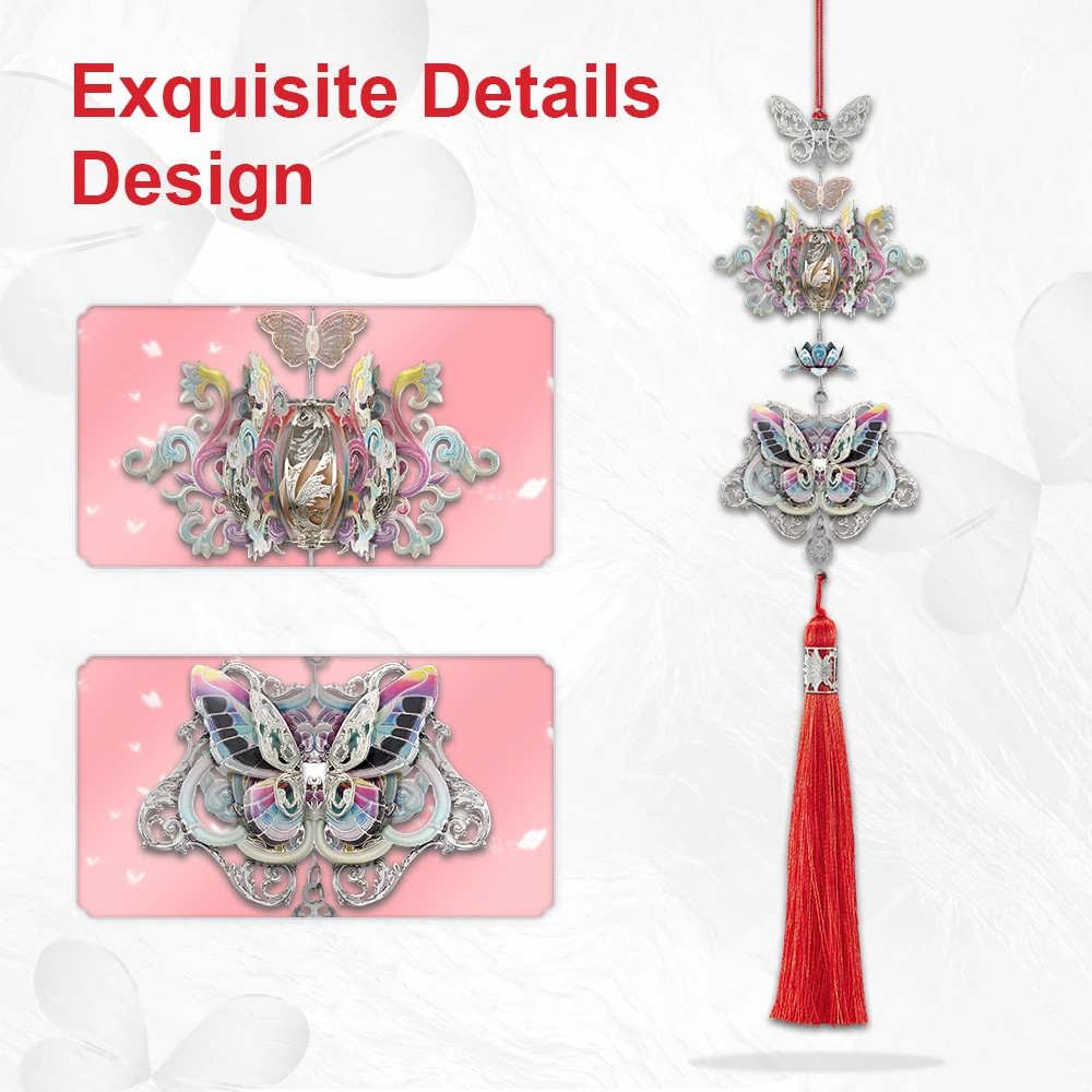 3D Metal Puzzle Vintage Tassels Pendant Harebell Model Building Kits Jigsaw Toys