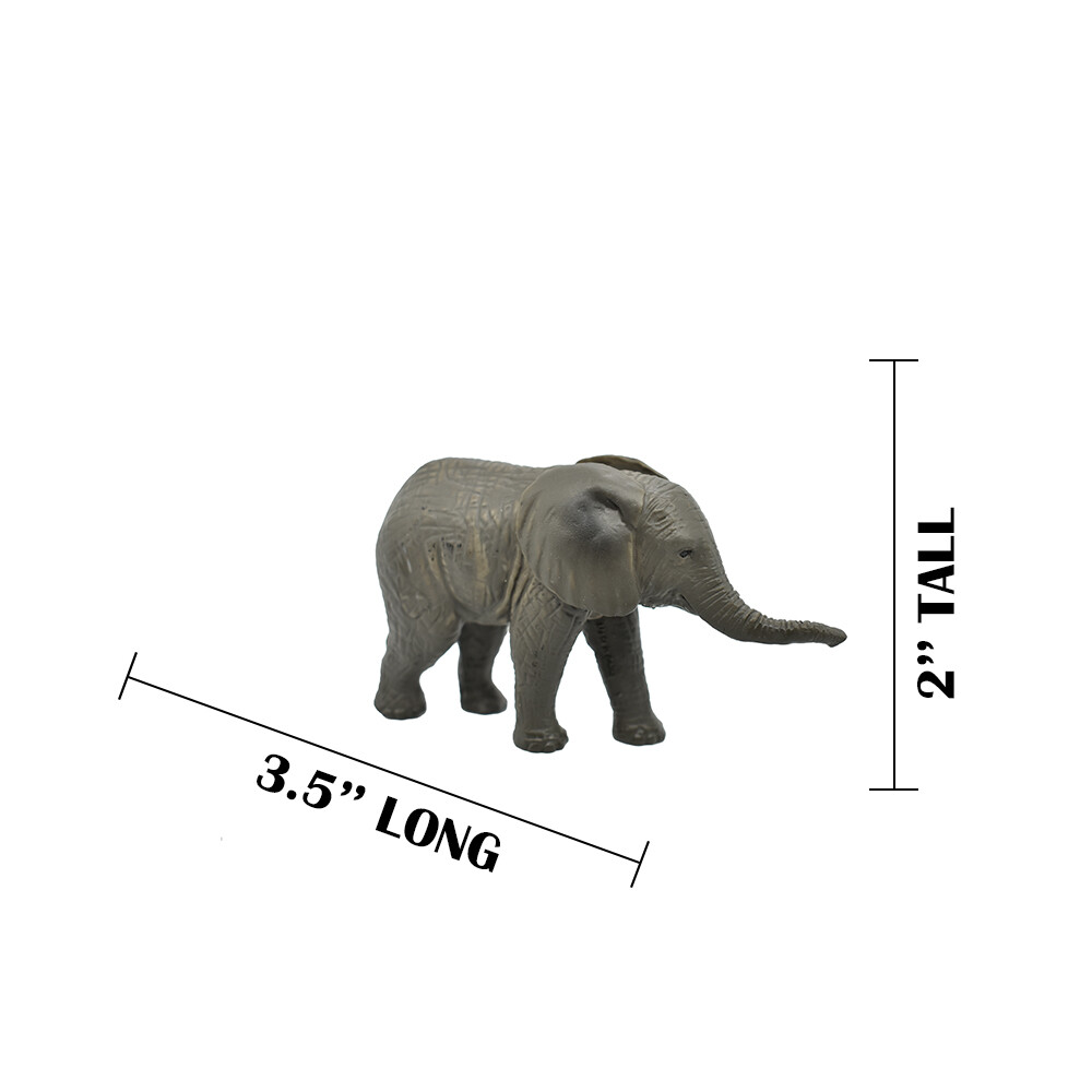 Elephant Calf Realistic Small Toy Model Plastic Replica Animal Gift 3.5″ M115