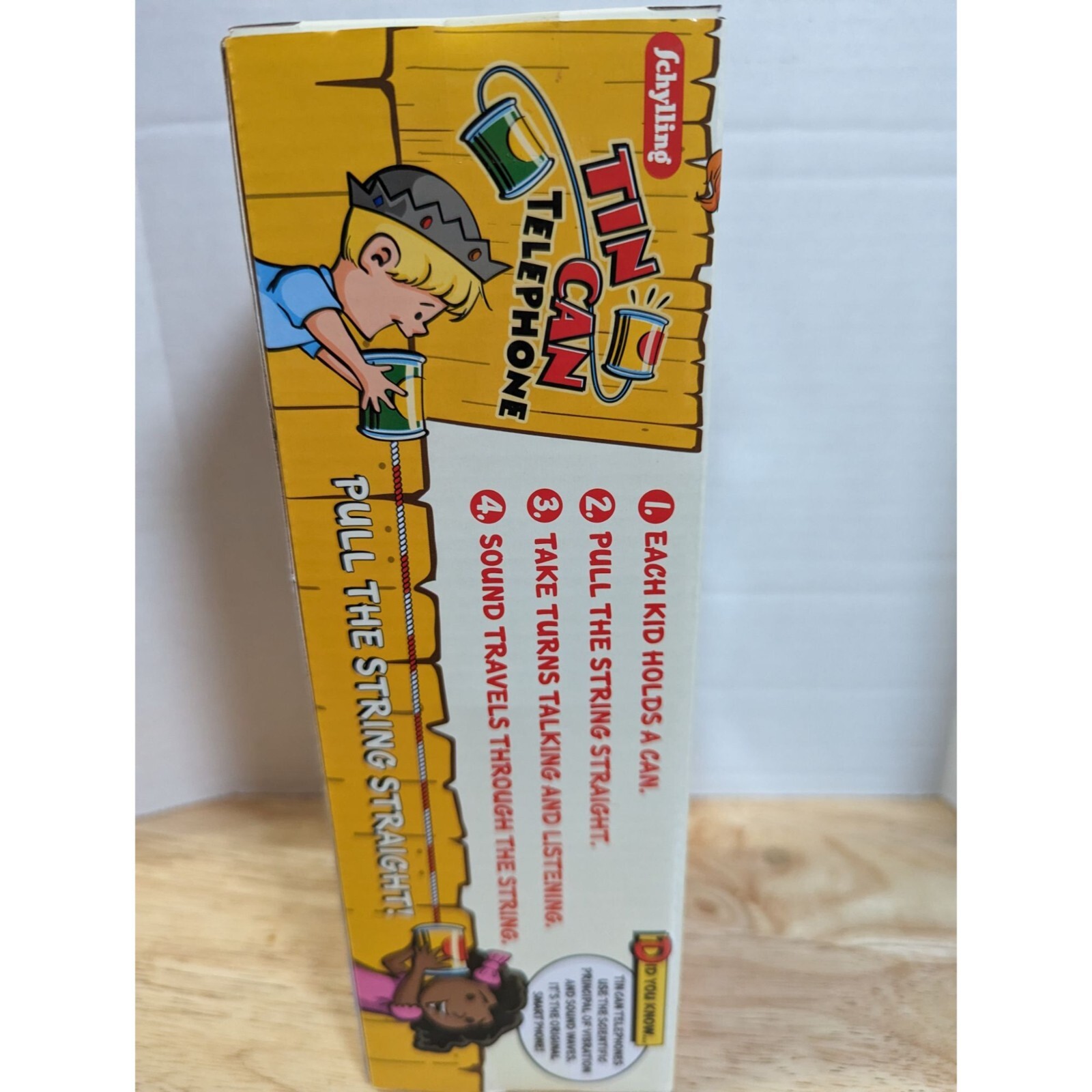 Schylling Tin string Can Telephone Corn & tomato kids toy repop activity 3+ OBU