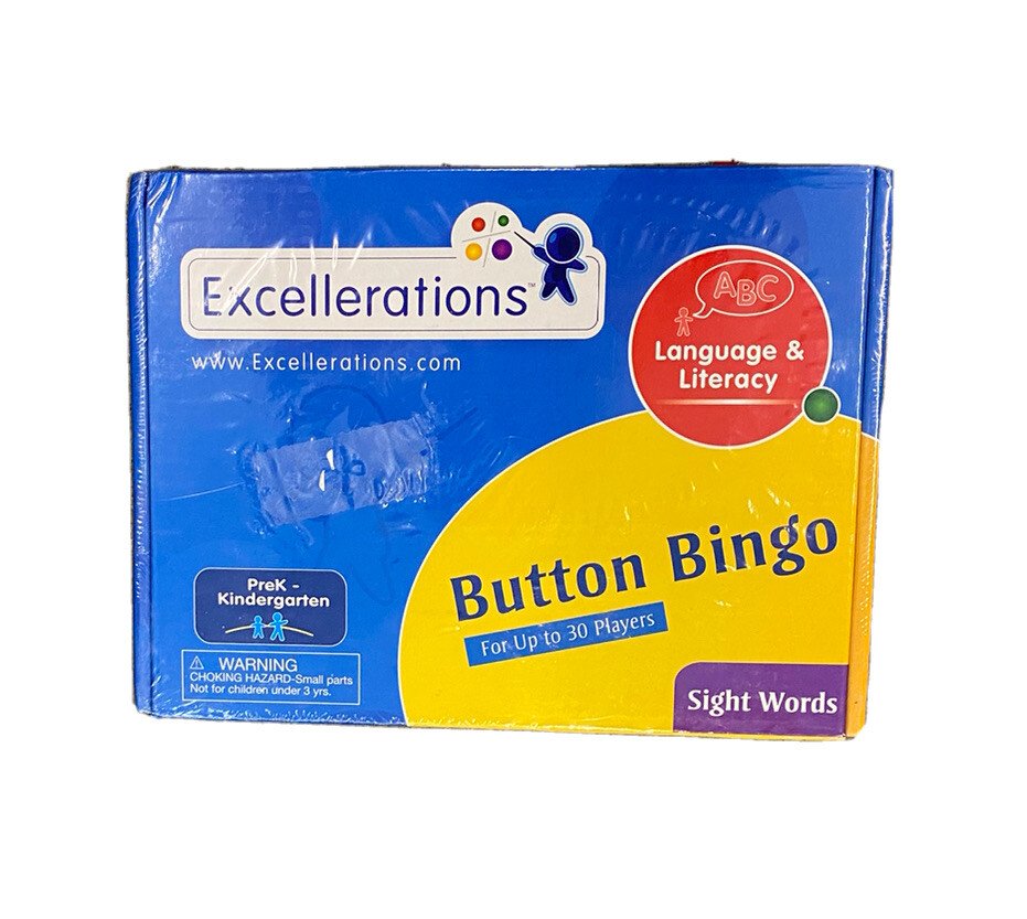 NEW Excellerations Button Bingo Colors/Shapes Homeschool Pre K to K Free Ship