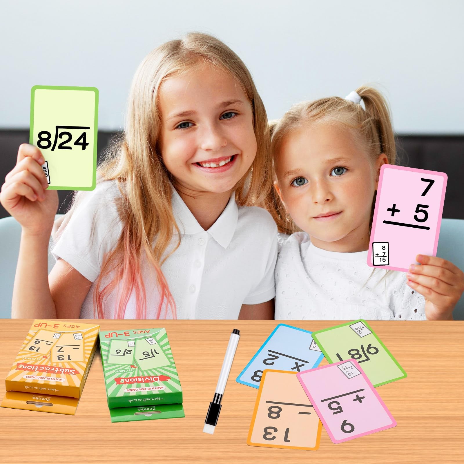 Math Flash Cards, Multiplication Division Addition Subtraction Flash Cards