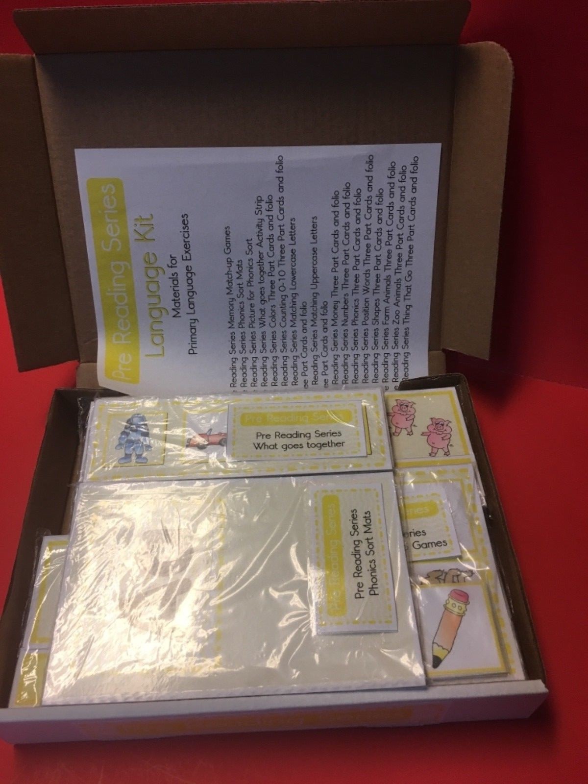 Pre Reading Series Kit – Montessori Materials for Primary Language Exercises