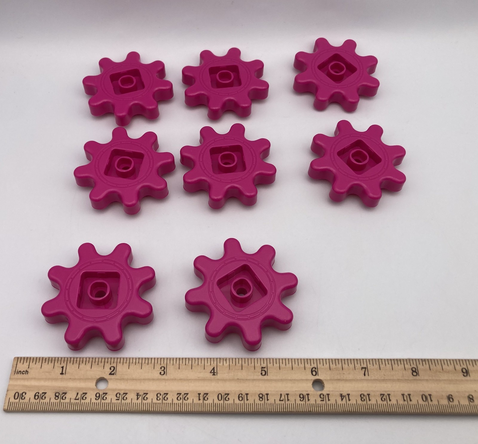 Learning Resources Gears! Gears! Gears! Replacement Pieces PINK GEARS Lot of 8