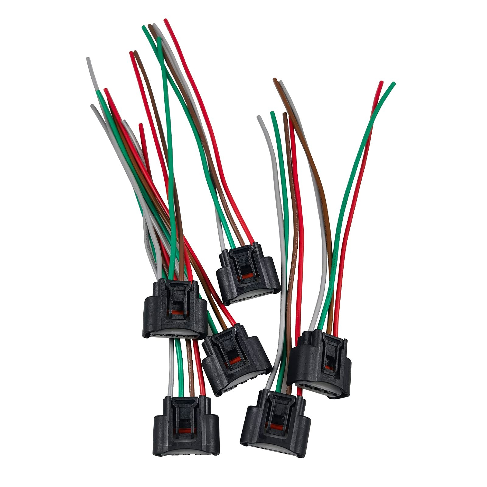 Set of 6 Ignition Coil Connector Plug Harness Replacement for Toyota