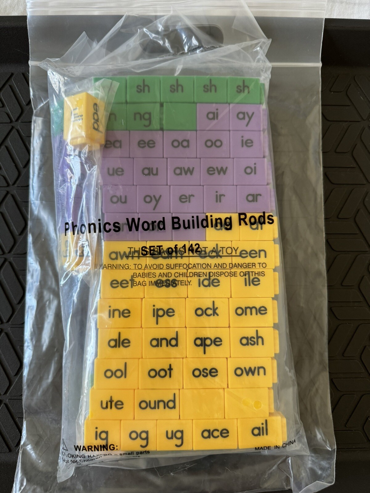 ETA Cuisenaire Reading Rods Home School Phonics Word Building 60005CR Set Of 142