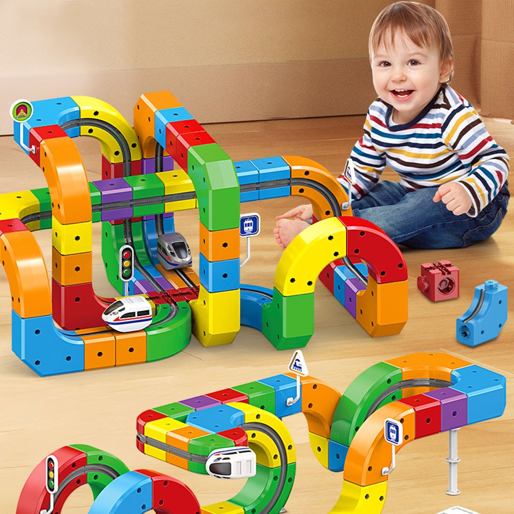 KlickRail Electric Train Set Flexible Race Track for Building Toy Kids Gift GN