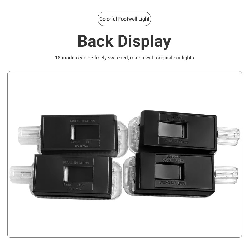 LED Footwell Lights for Audi A1 A3 A4 A5 A6 A7 A8 Q2 Q3 Q5 TT 7 Colors 18 Modes
