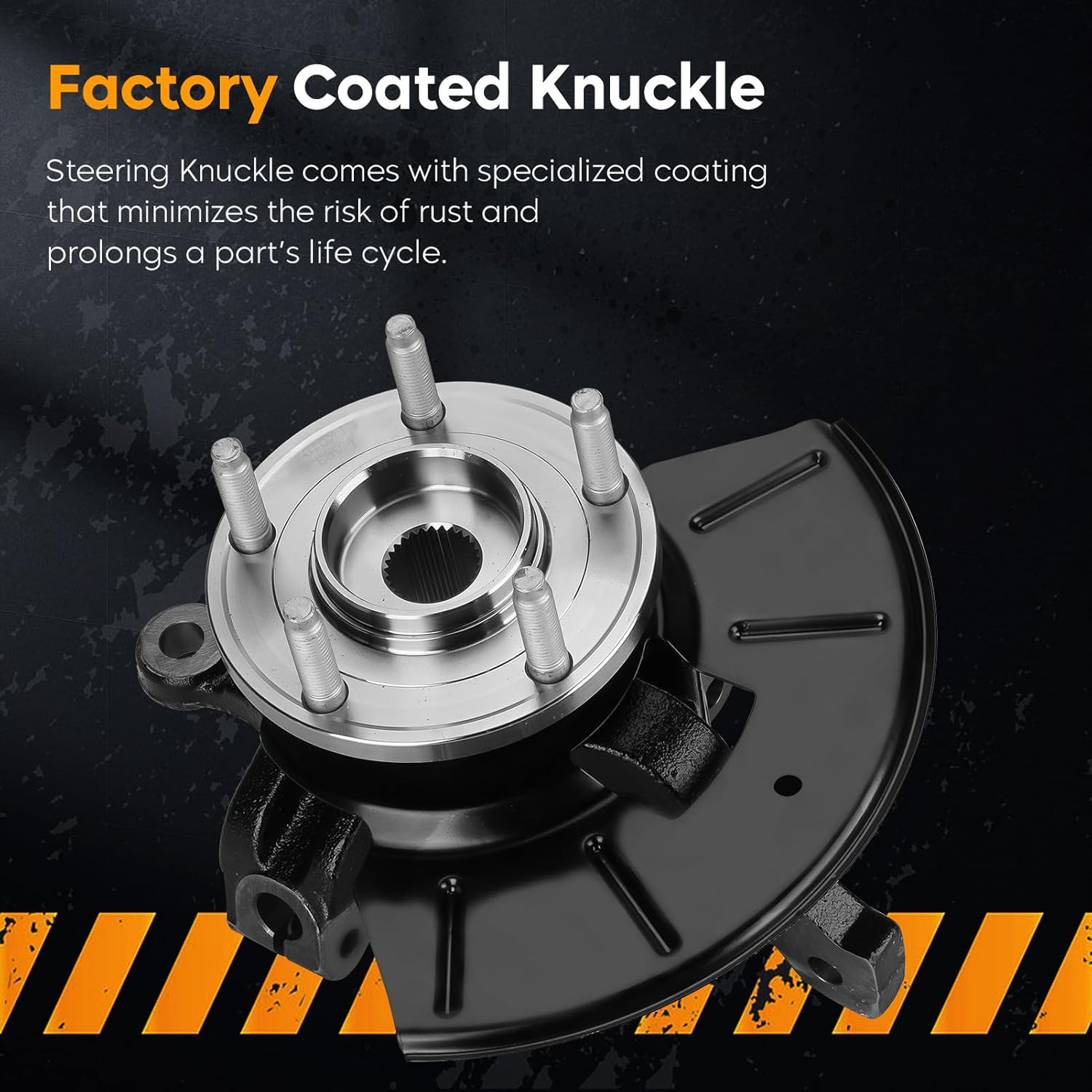 Wheel Hub Bearing Steering Knuckle Assembly Pair Front Driver & Passenger Side