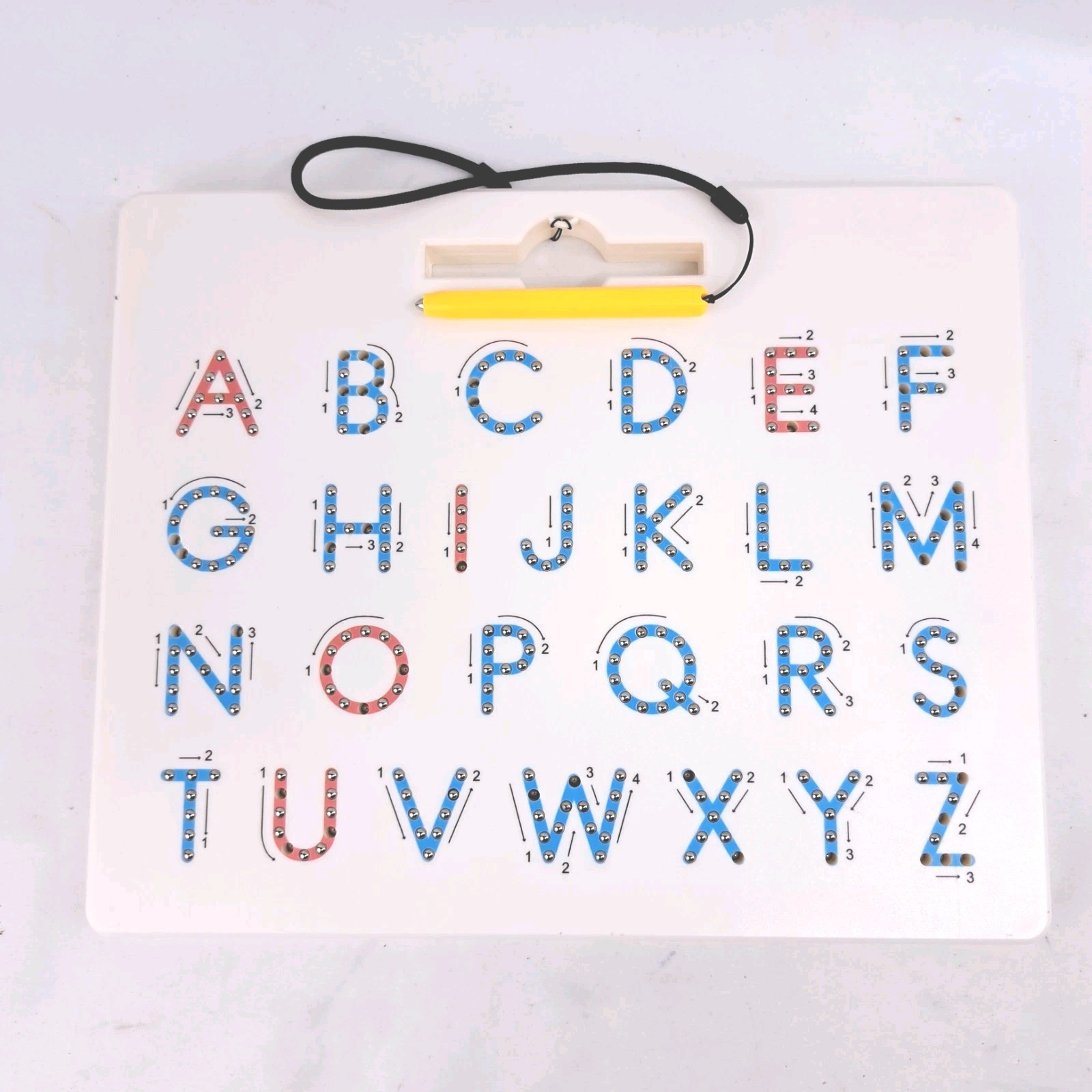 A To Z Magnatab Tablet And Magnetic Pen Lower And Upper Case Blue Red